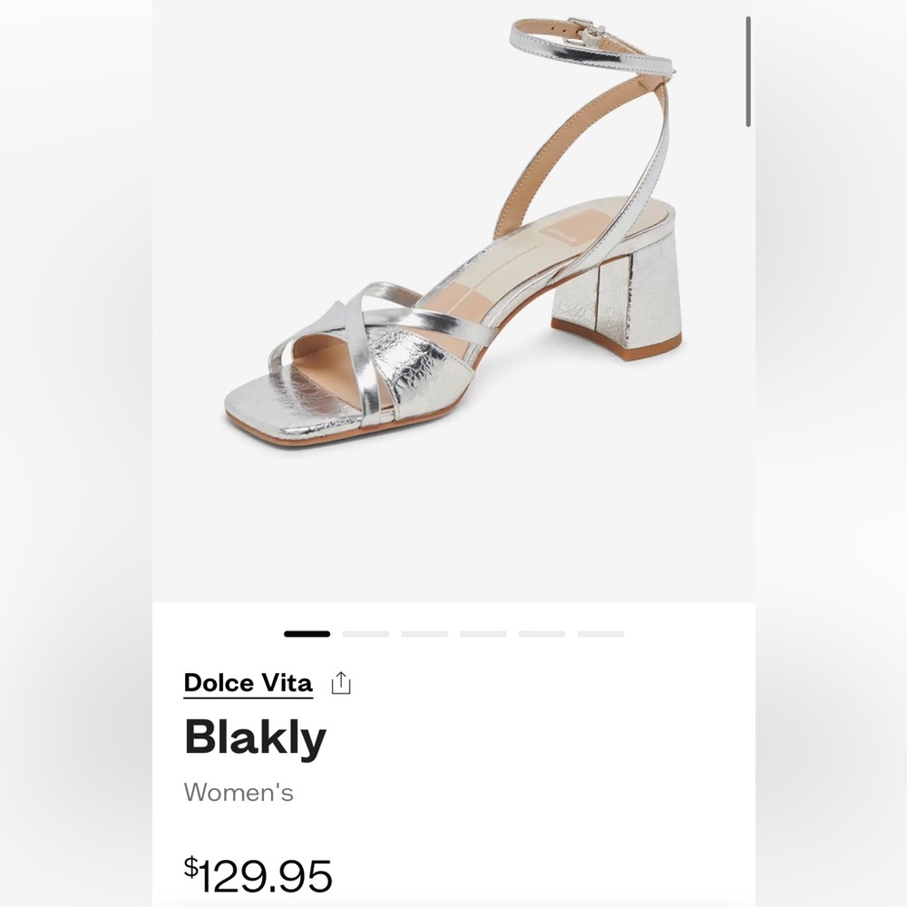 Brand new in box Dolce Vita Blakly silver heels